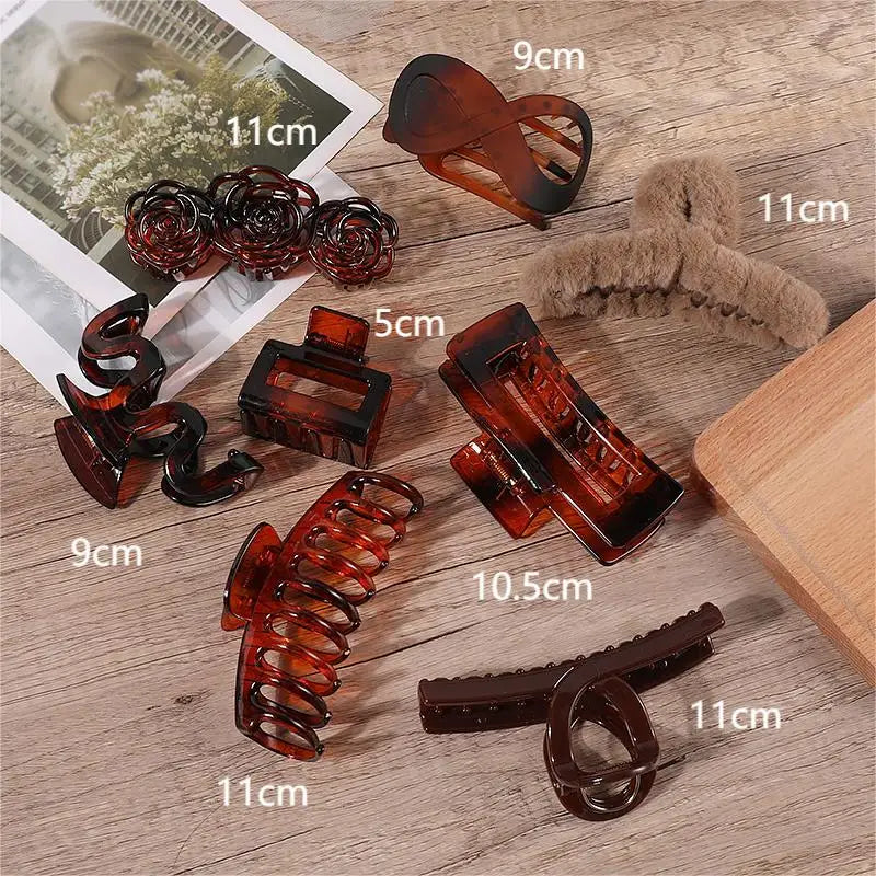 2/3/4Pcs Headwear Set Women Fashion Claw Clip